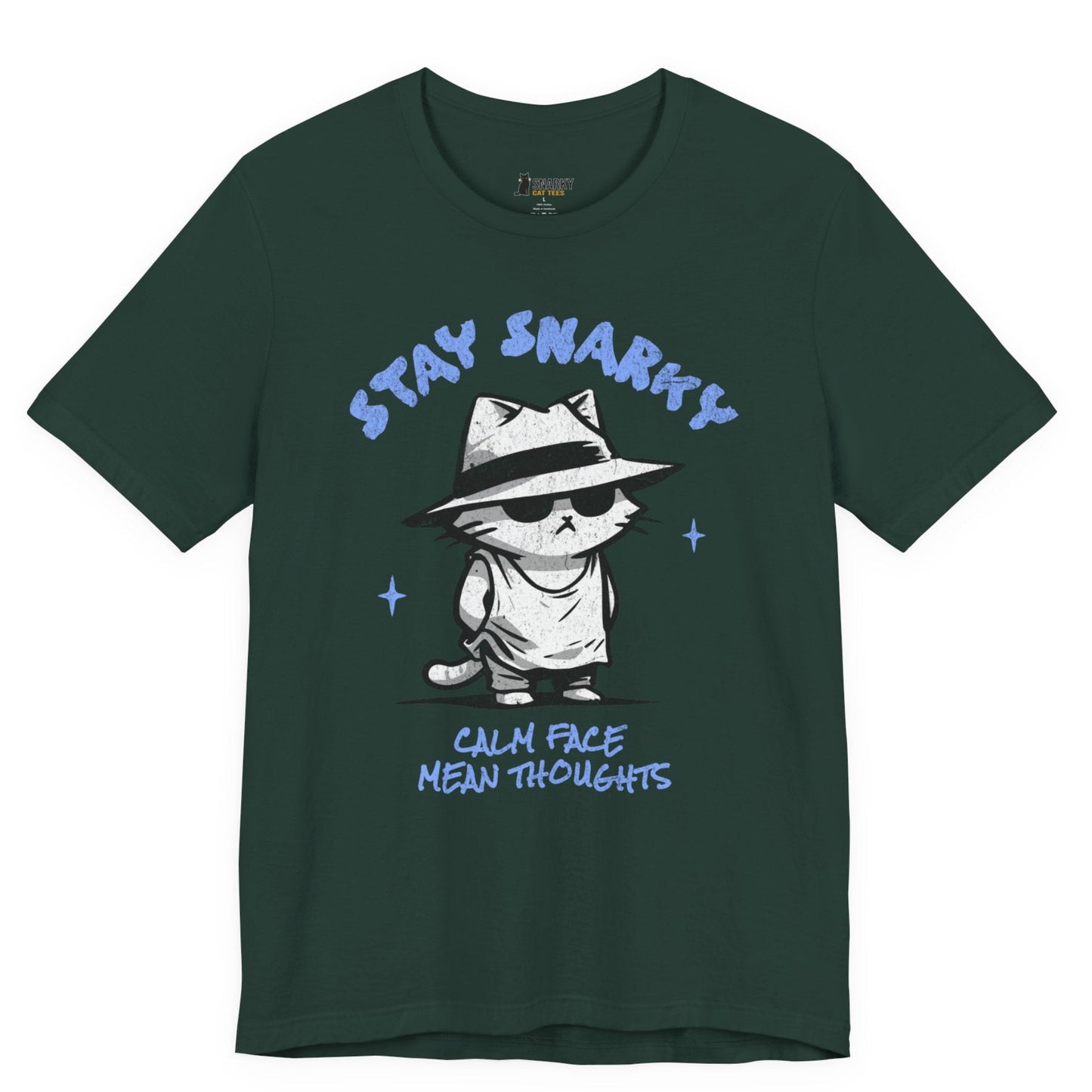 Calm Face Fedora Cat T-Shirt