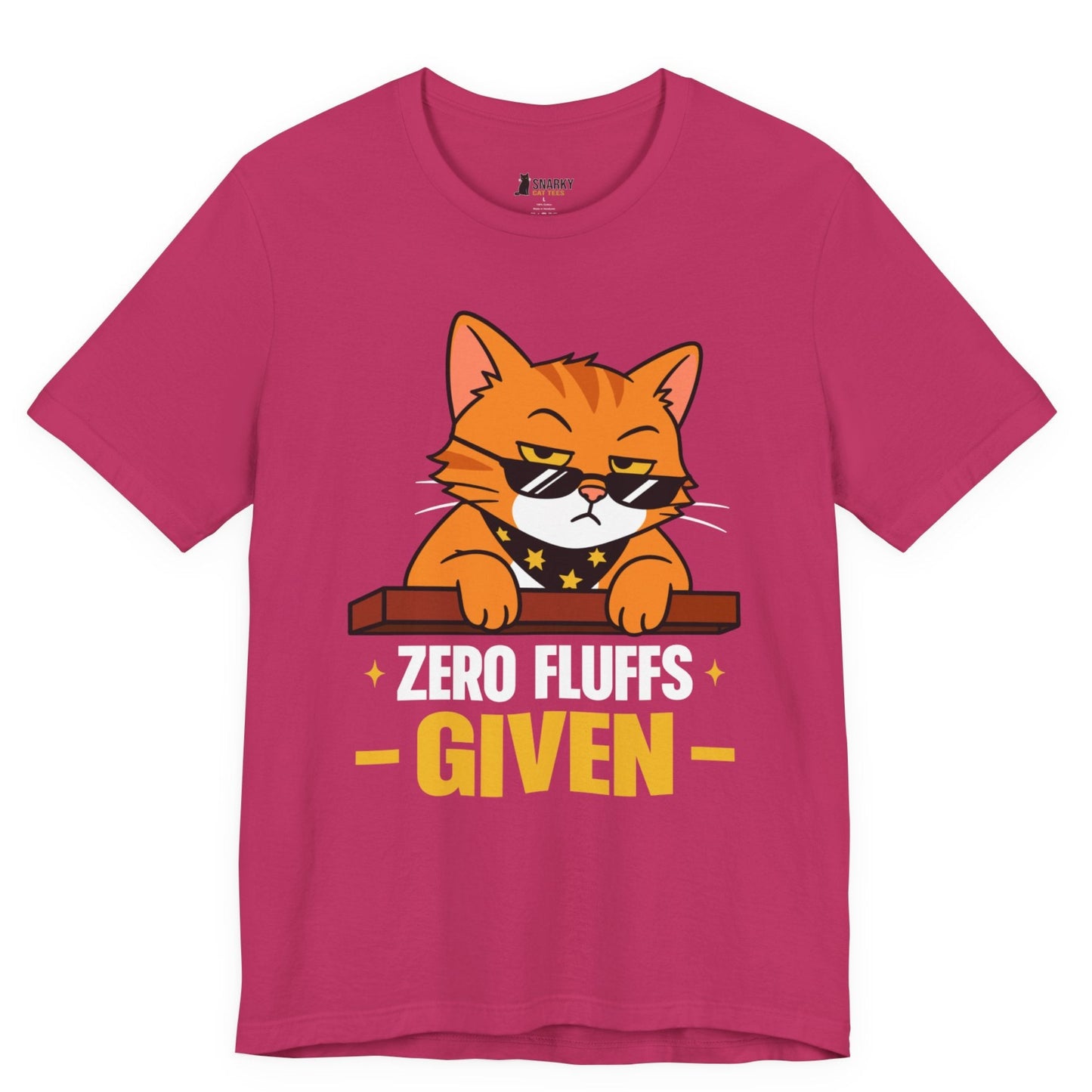 Zero Fluffs Given Sunglasses Cat T-Shirt