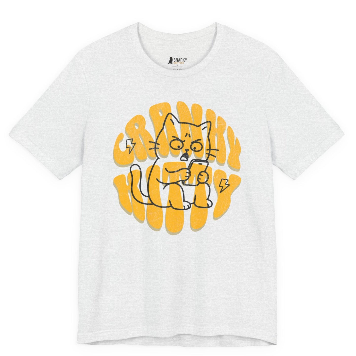 Cranky Kitty Texting Cat T-Shirt