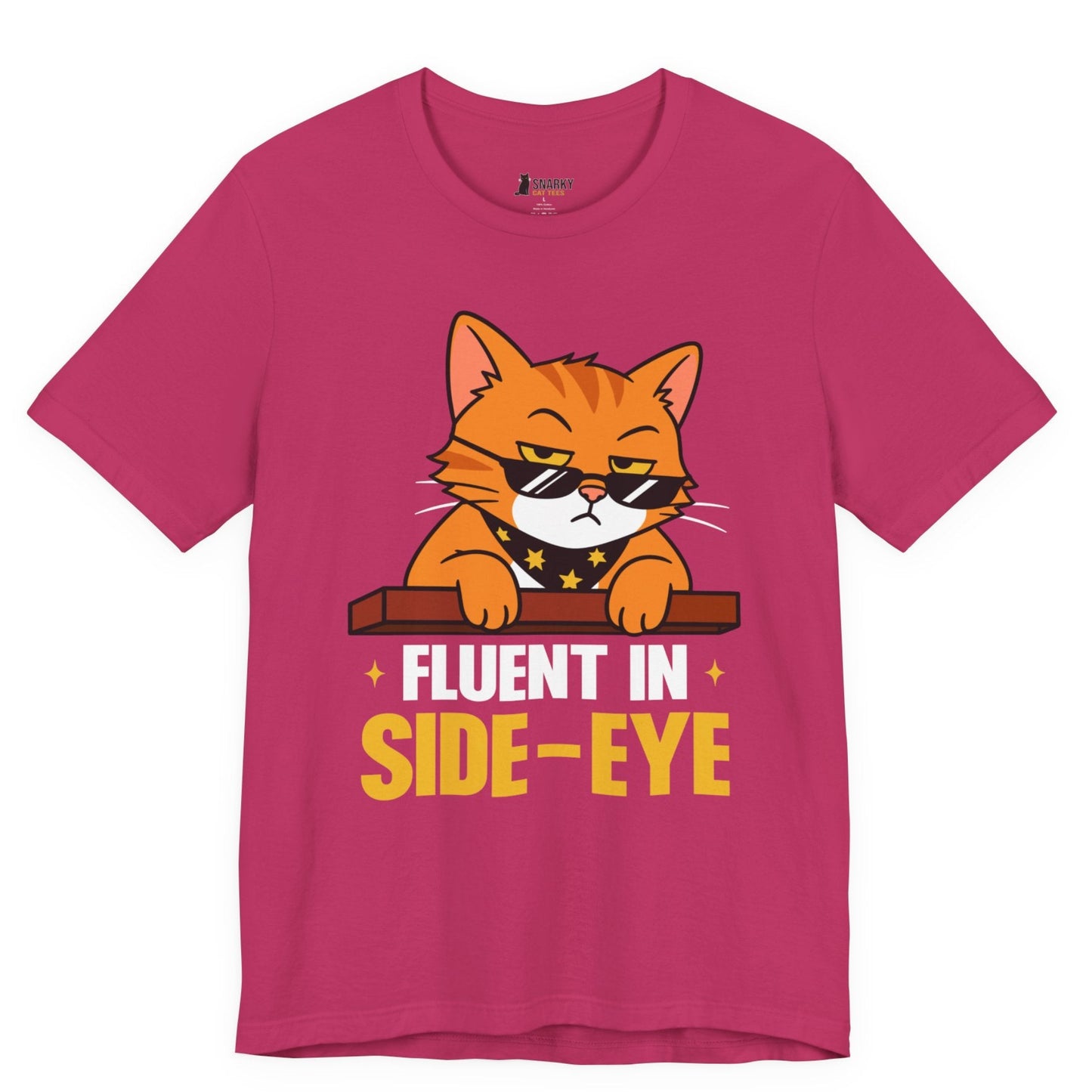 Fluent in Side-Eye Sunglasses Cat T-Shirt