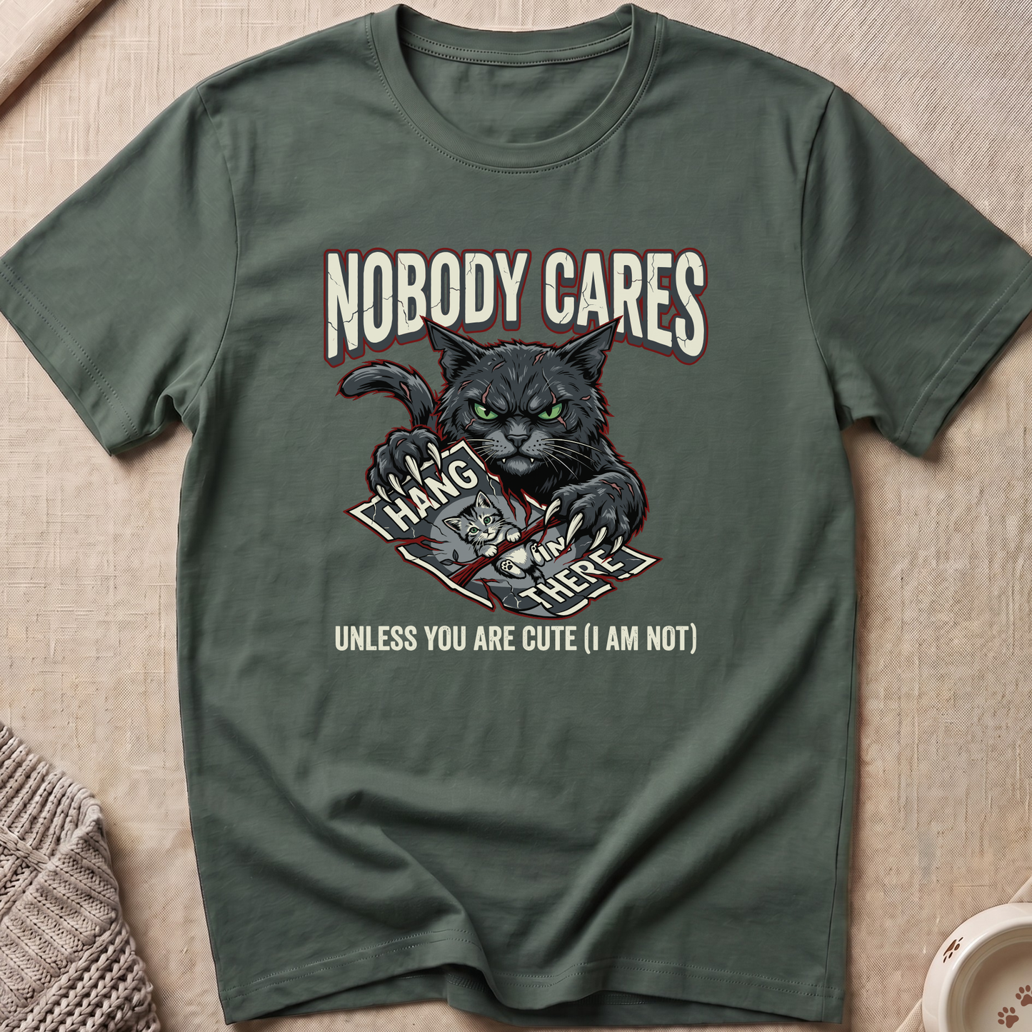 Nobody Cares Cat T-Shirt