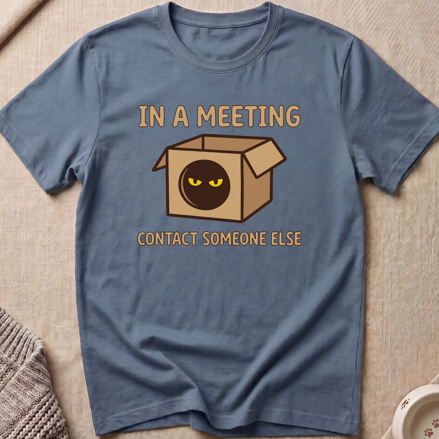 In A Meeting Snarky Cat T-Shirt