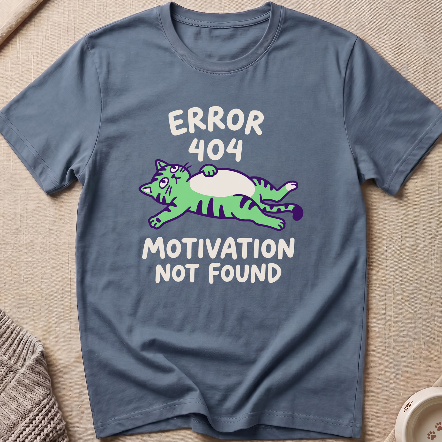 Motivation Not Found Cat T-Shirt