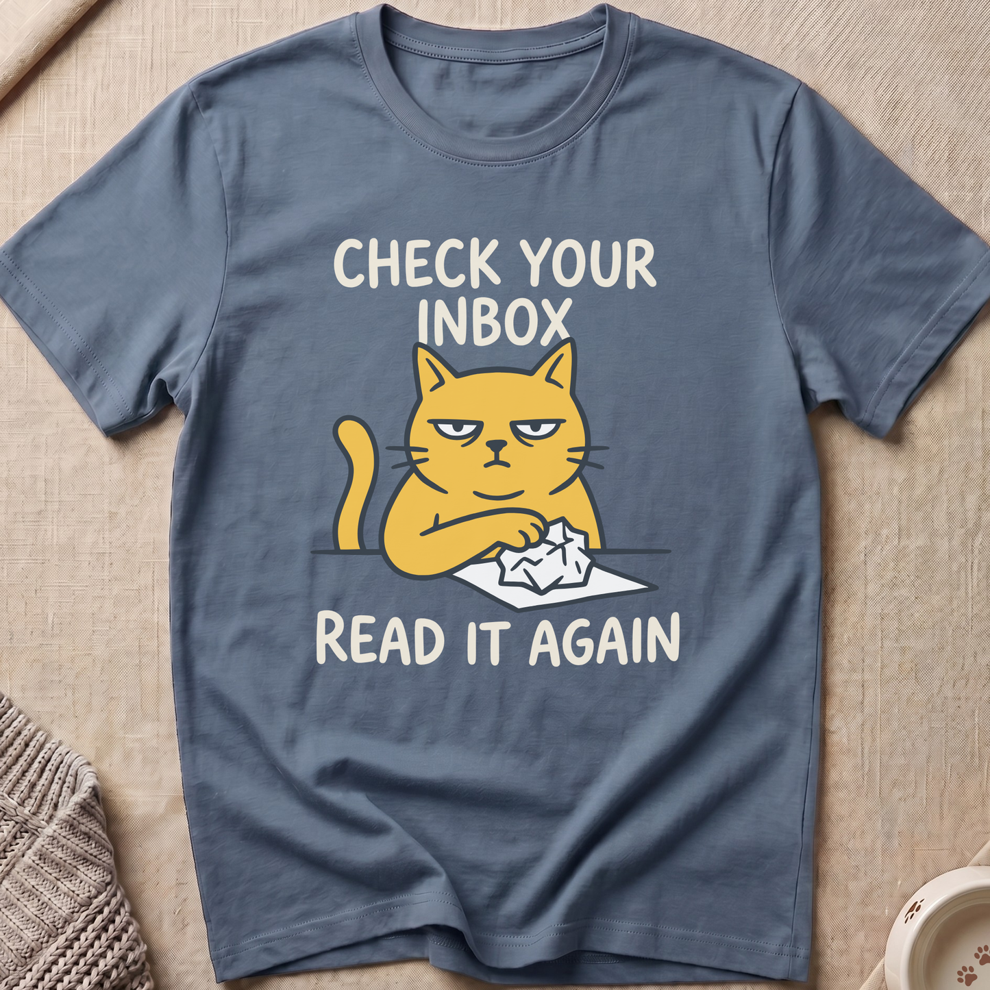 Check Your Inbox Snarky Cat T-Shirt
