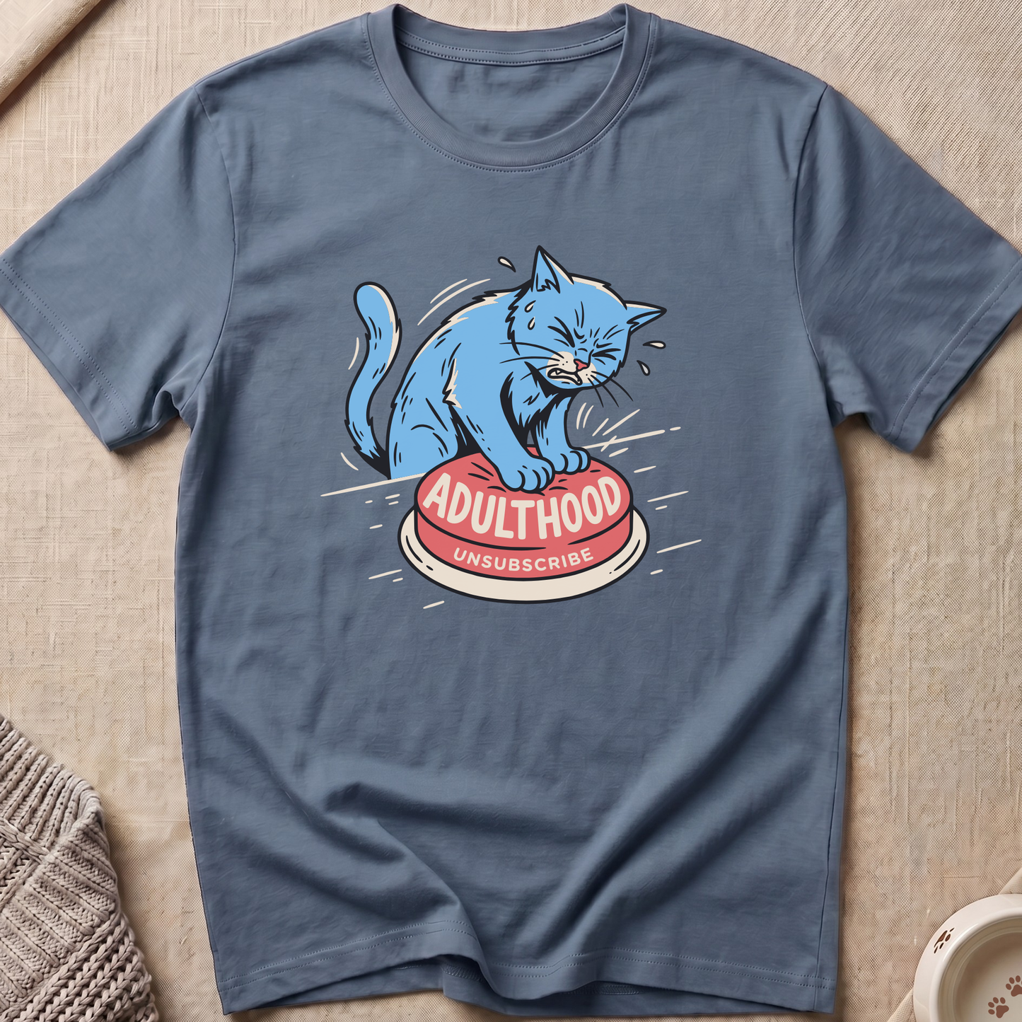 Adulthood Unsubscribe Cat T-Shirt
