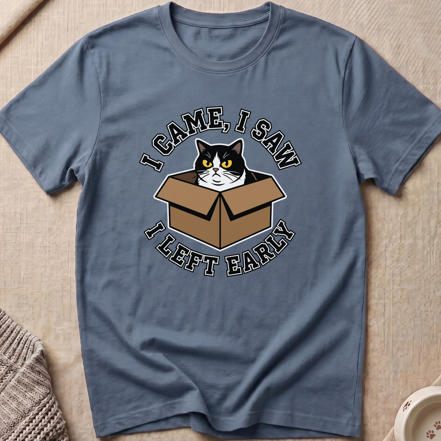 Left Early Snarky Cat T-Shirt