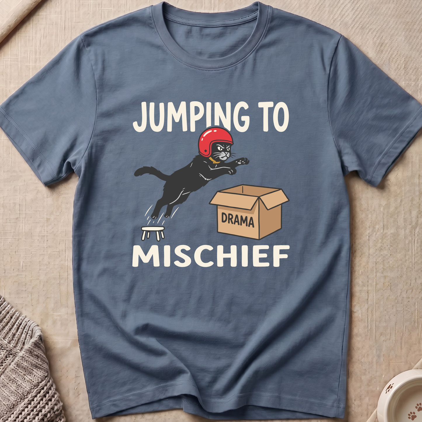Jumping to Mischief Cat T-Shirt