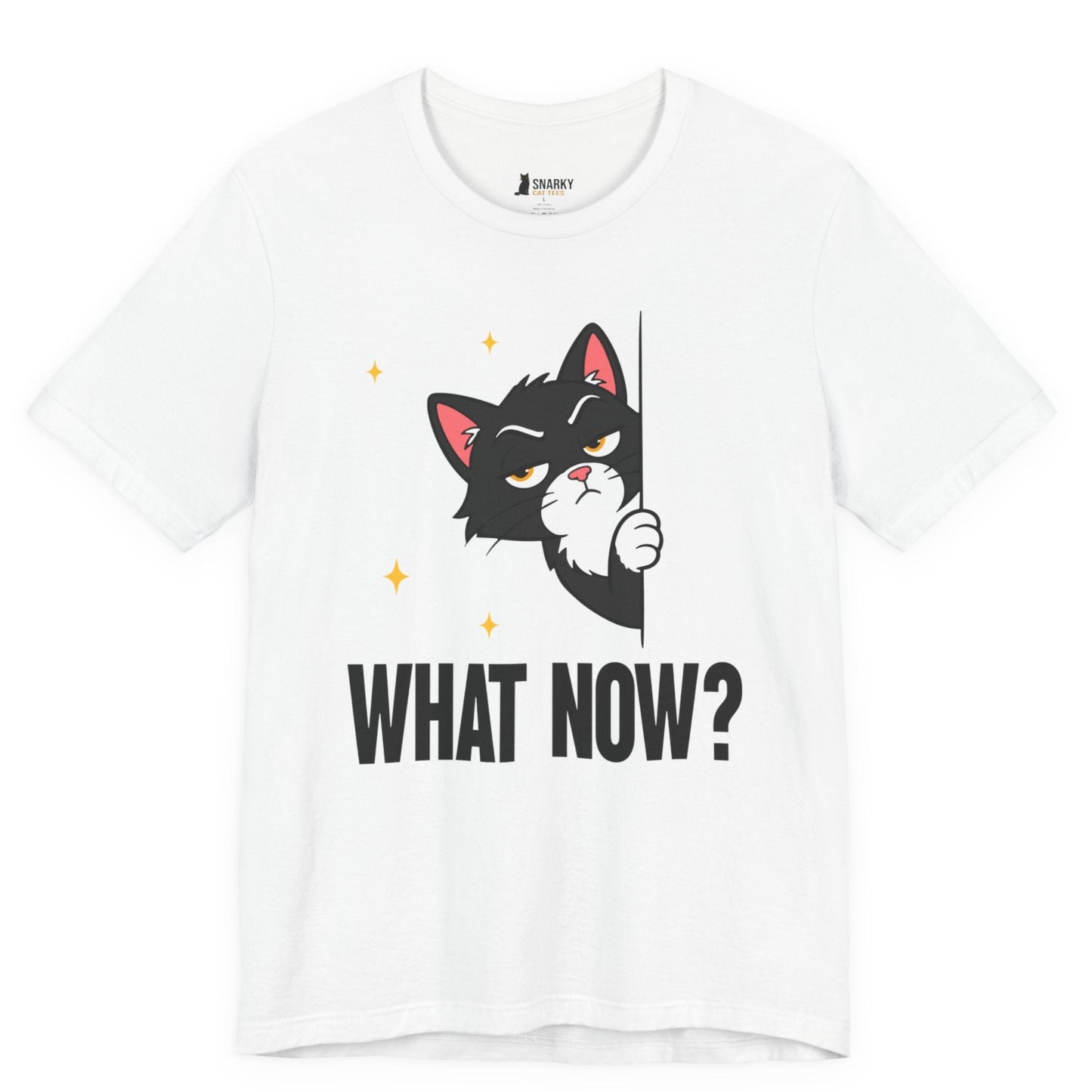 What Now Peeking Cat T-Shirt