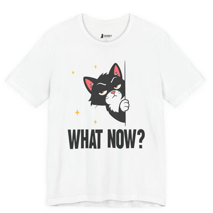 What Now Peeking Cat T-Shirt