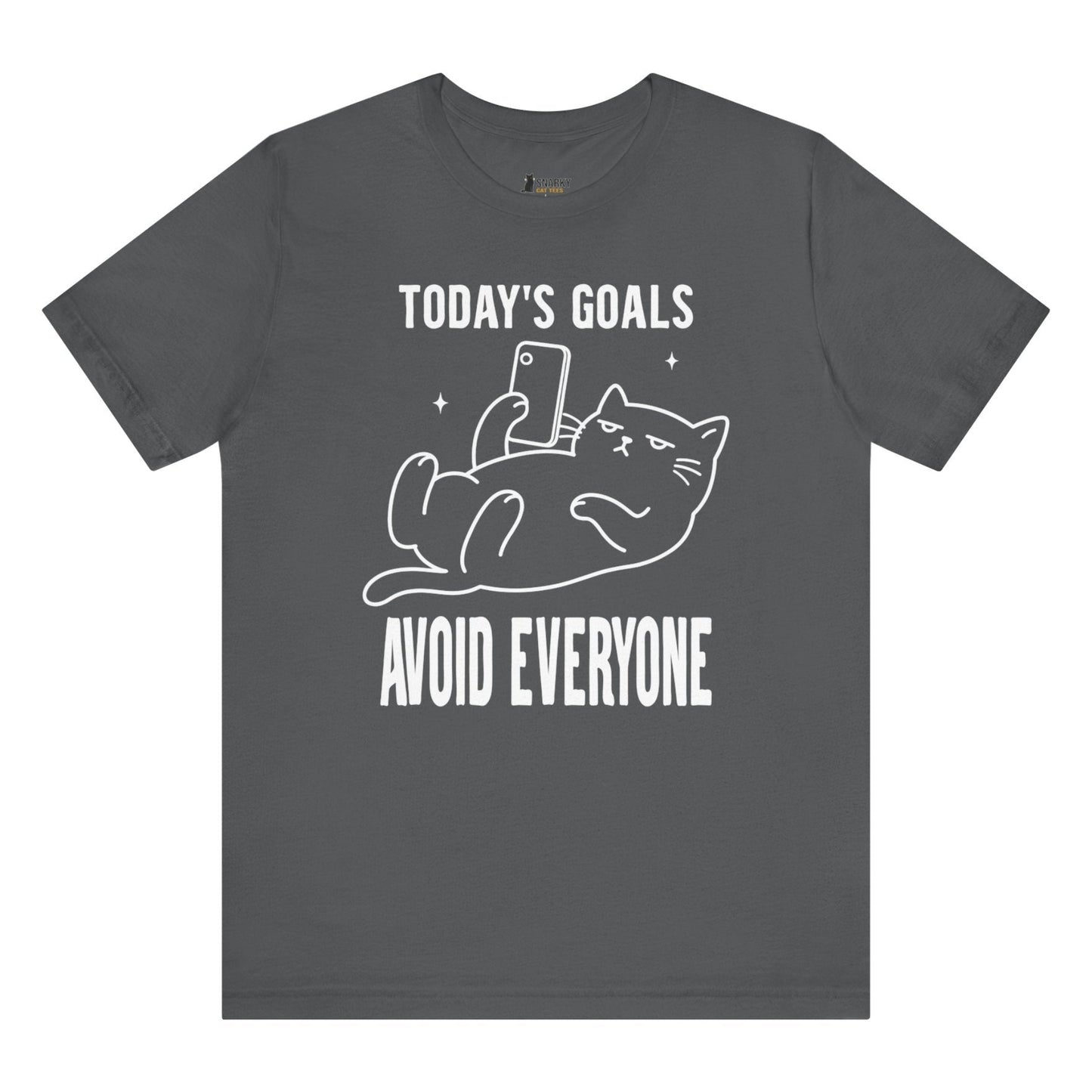 Avoid Everyone Phone Cat T-Shirt