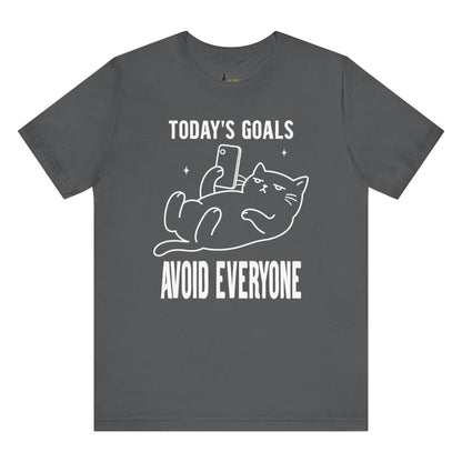 Avoid Everyone Phone Cat T-Shirt