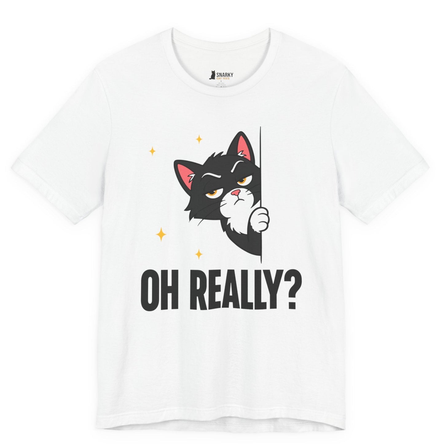 Oh Really Peeking Cat T-Shirt