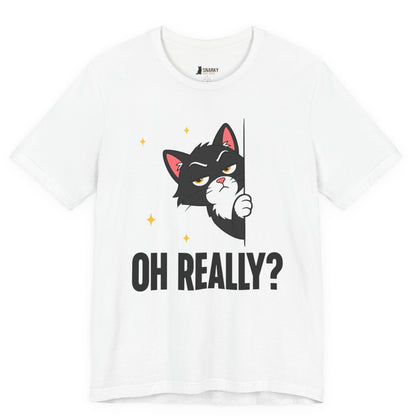 Oh Really Peeking Cat T-Shirt