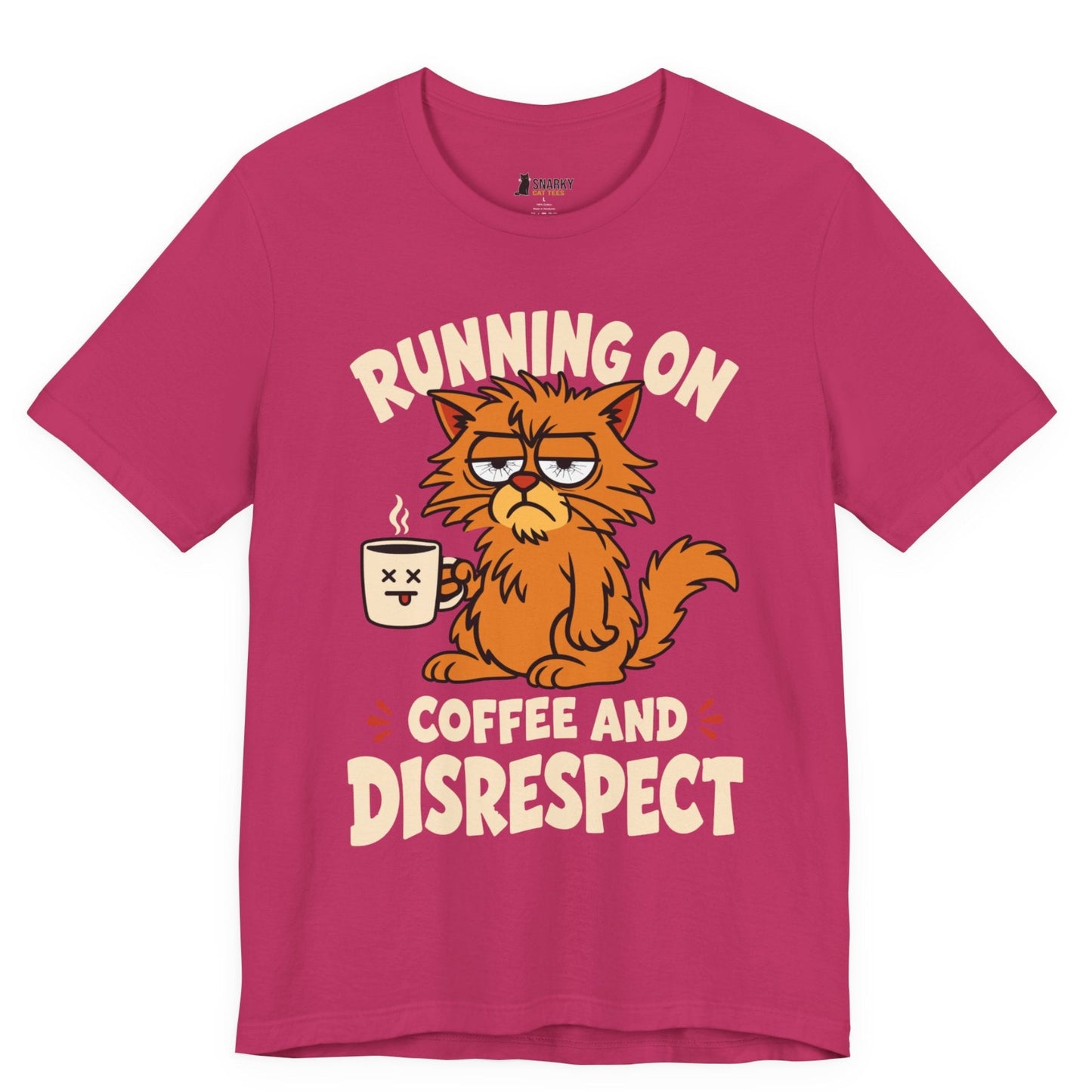 Coffee and Disrespect Messy Cat T-Shirt