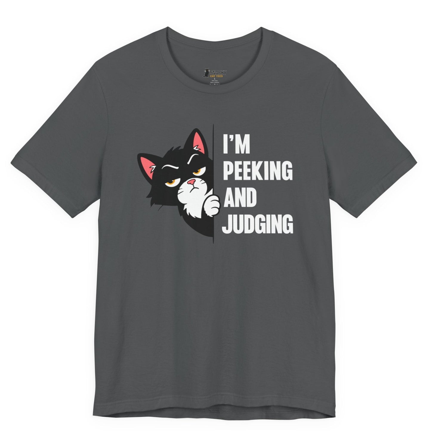 Peeking and Judging Peeking Cat T-Shirt