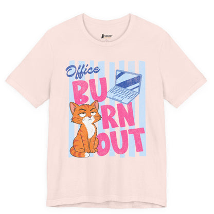 Office Burnout Laptop Cat T-Shirt