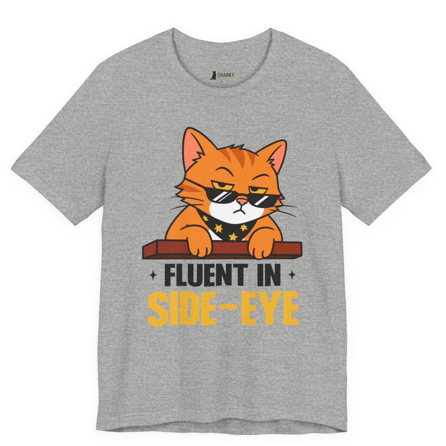 Fluent in Side-Eye Sunglasses Cat T-Shirt