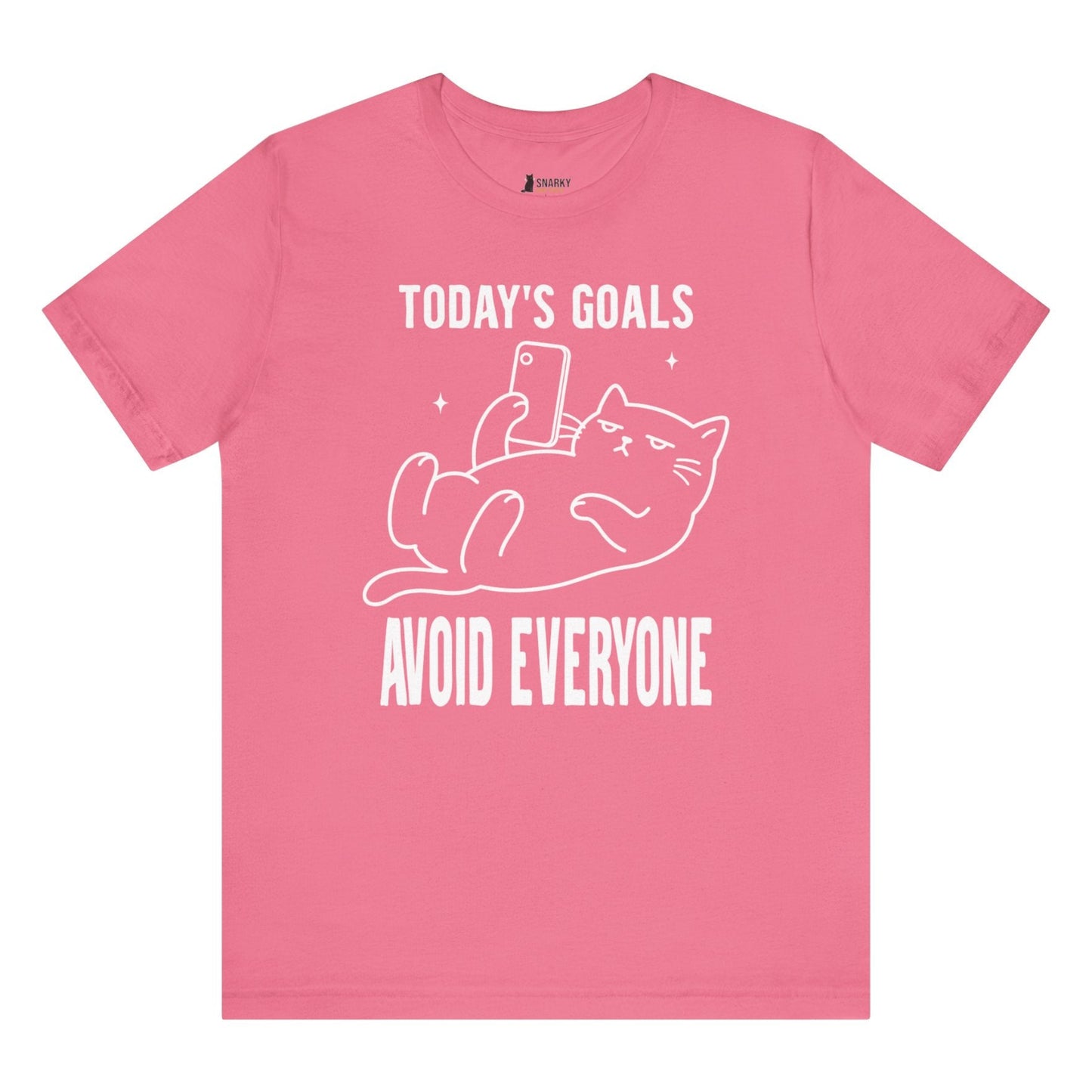 Avoid Everyone Phone Cat T-Shirt