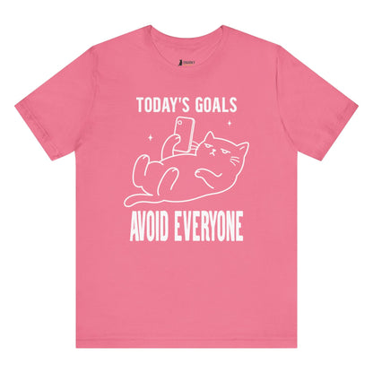 Avoid Everyone Phone Cat T-Shirt