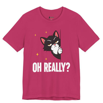 Oh Really Peeking Cat T-Shirt