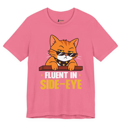Fluent in Side-Eye Sunglasses Cat T-Shirt