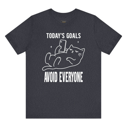 Avoid Everyone Phone Cat T-Shirt