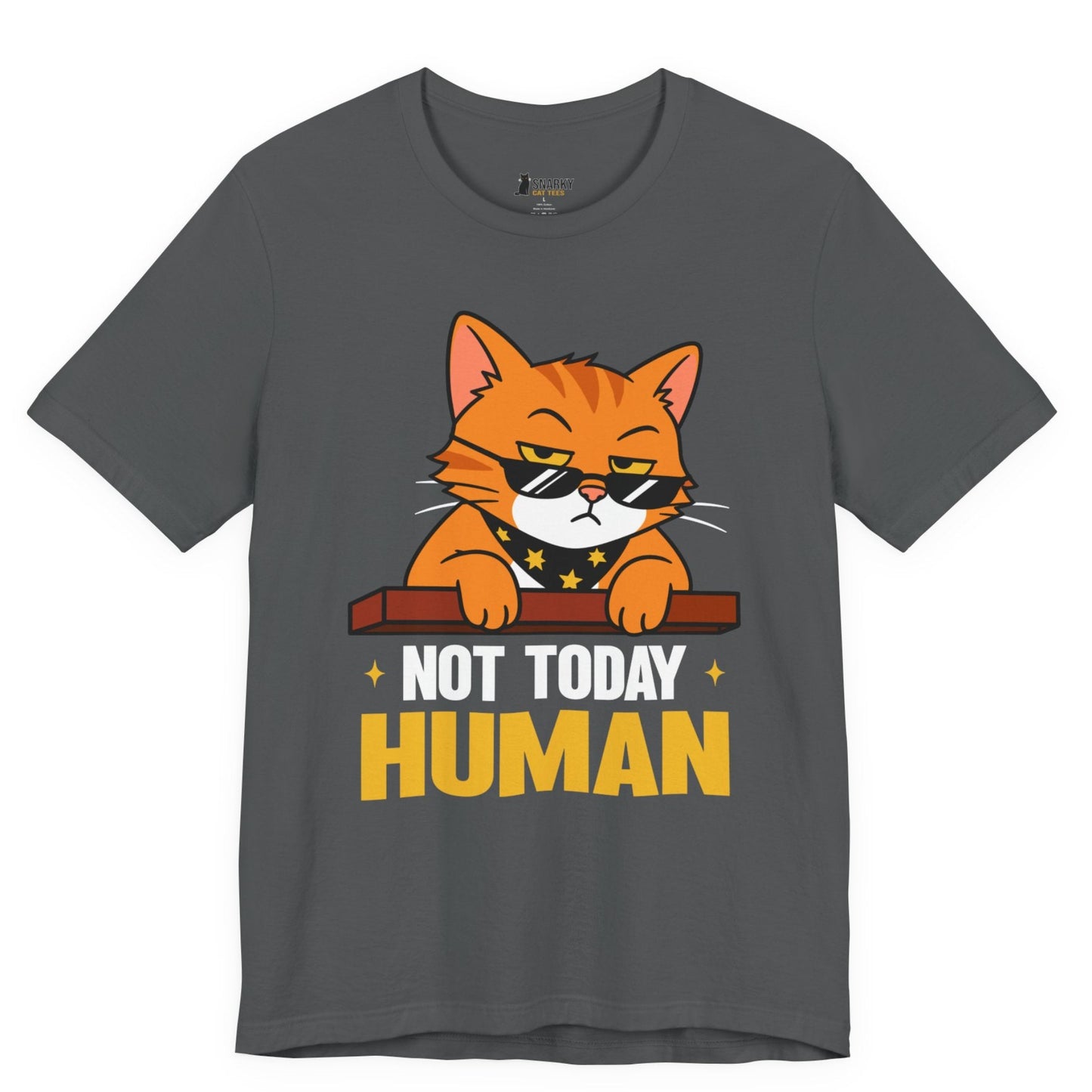 Not Today Human Sunglasses Cat T-Shirt
