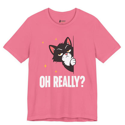 Oh Really Peeking Cat T-Shirt
