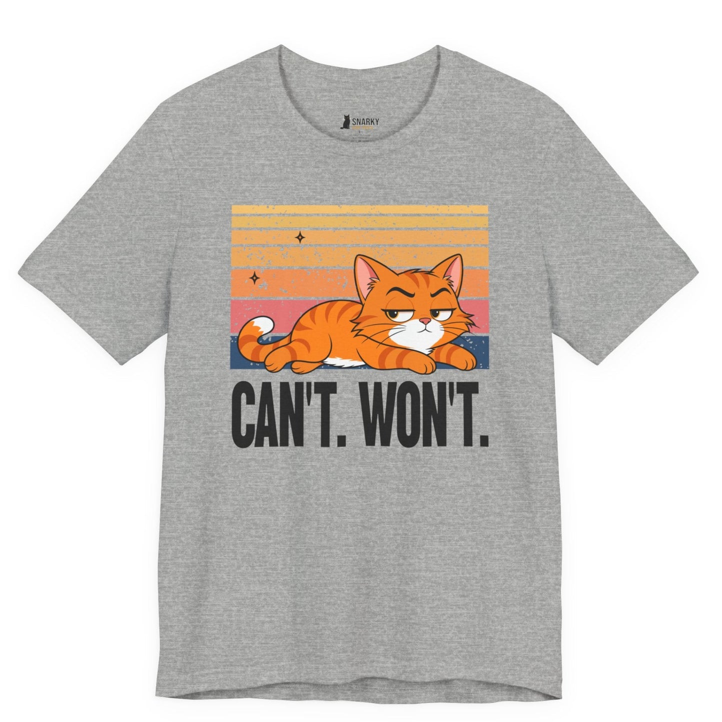 Can’t Won’t Lazy Cat T-Shirt