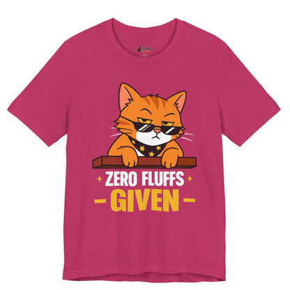 Zero Fluffs Given Sunglasses Cat T-Shirt
