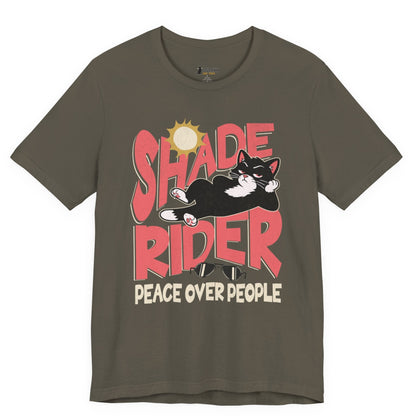 Peace Over People Shade Rider Cat T-Shirt