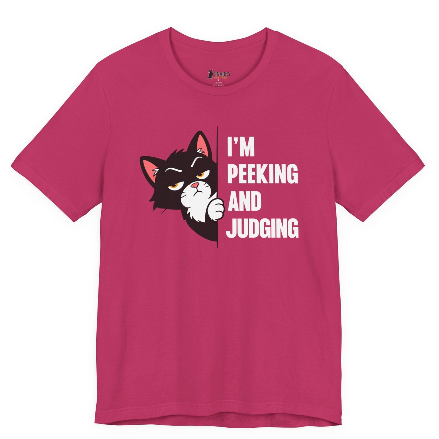 Peeking and Judging Peeking Cat T-Shirt