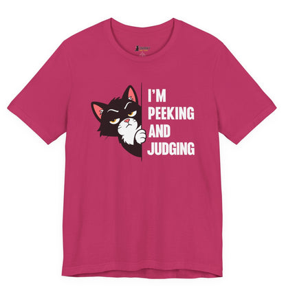 Peeking and Judging Peeking Cat T-Shirt