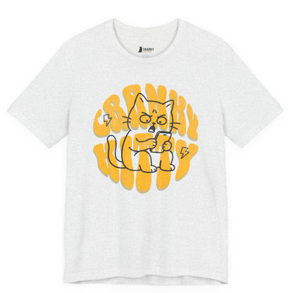 Cranky Kitty Texting Cat T-Shirt