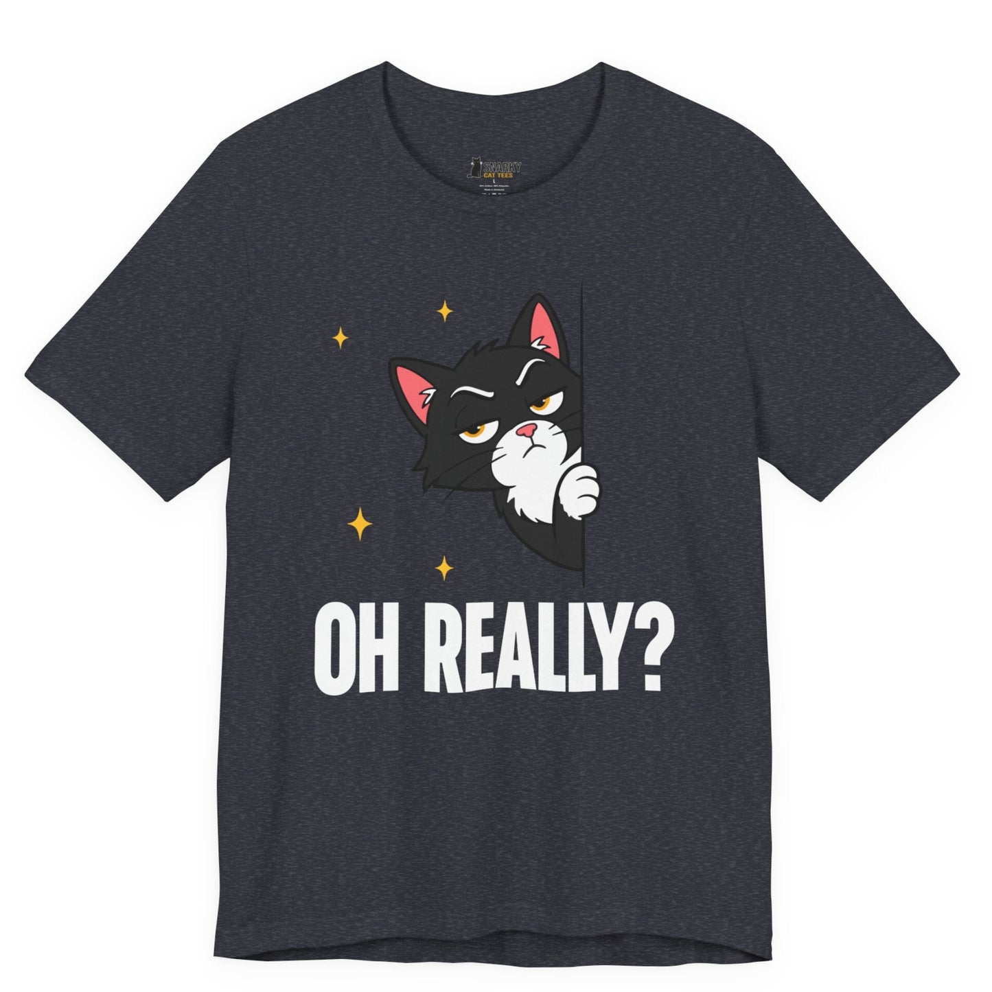 Oh Really Peeking Cat T-Shirt
