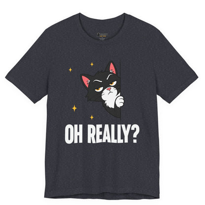 Oh Really Peeking Cat T-Shirt