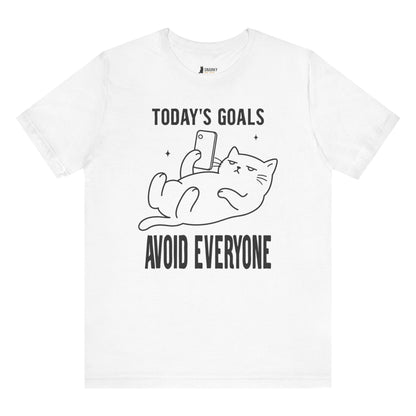 Avoid Everyone Phone Cat T-Shirt