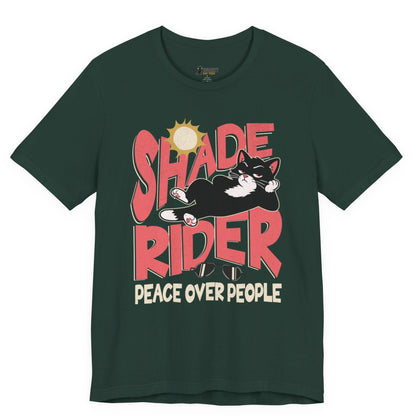 Peace Over People Shade Rider Cat T-Shirt