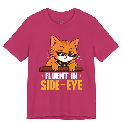 Fluent in Side-Eye Sunglasses Cat T-Shirt