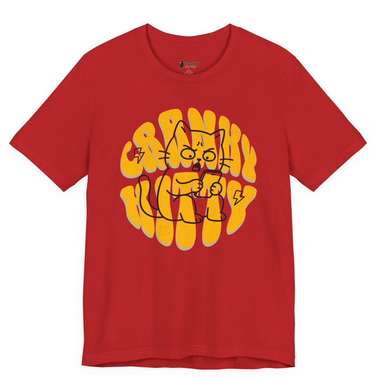 Cranky Kitty Texting Cat T-Shirt
