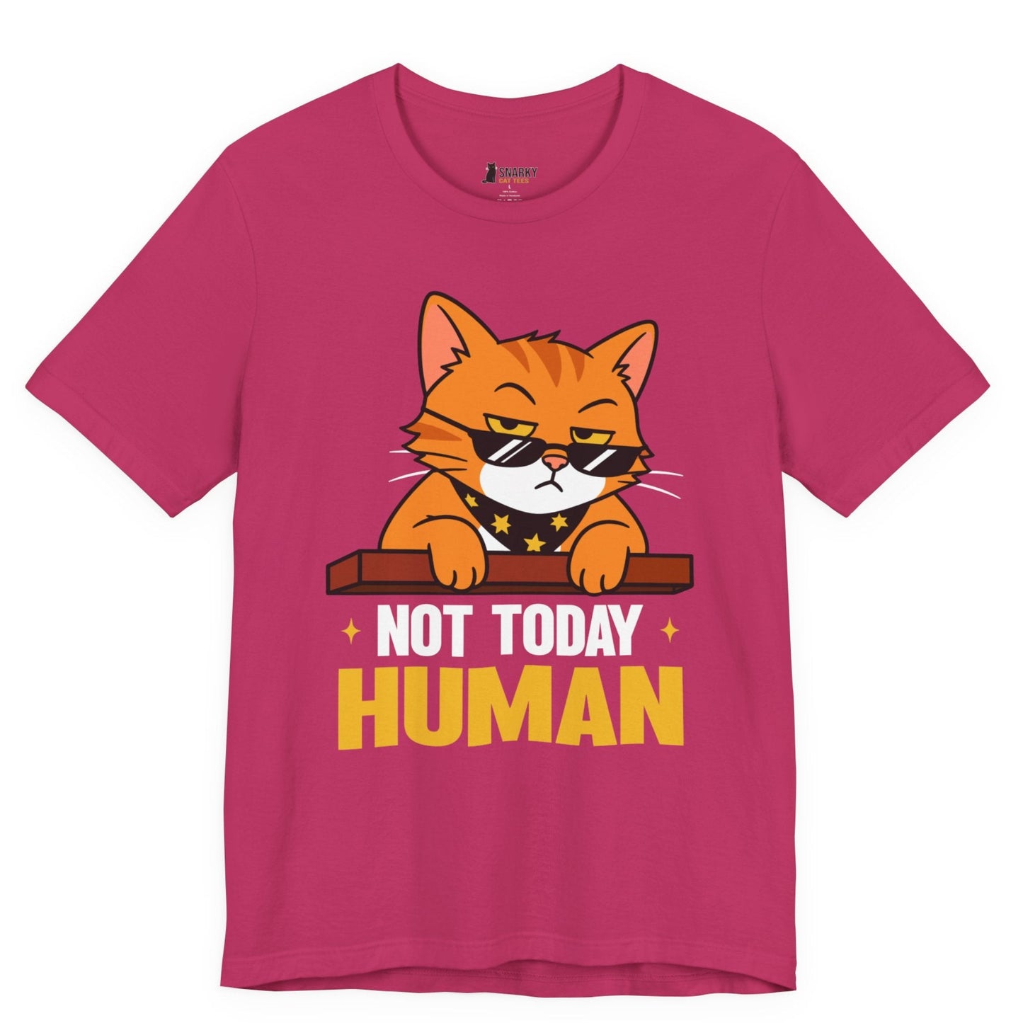 Not Today Human Sunglasses Cat T-Shirt