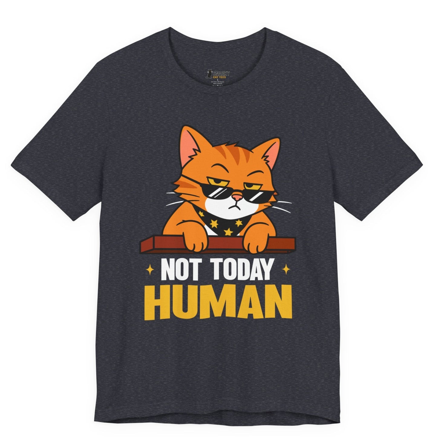 Not Today Human Sunglasses Cat T-Shirt