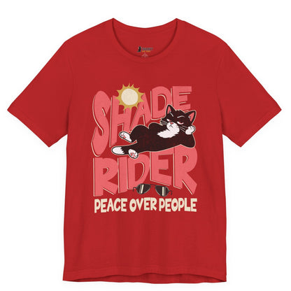 Peace Over People Shade Rider Cat T-Shirt