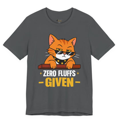 Zero Fluffs Given Sunglasses Cat T-Shirt
