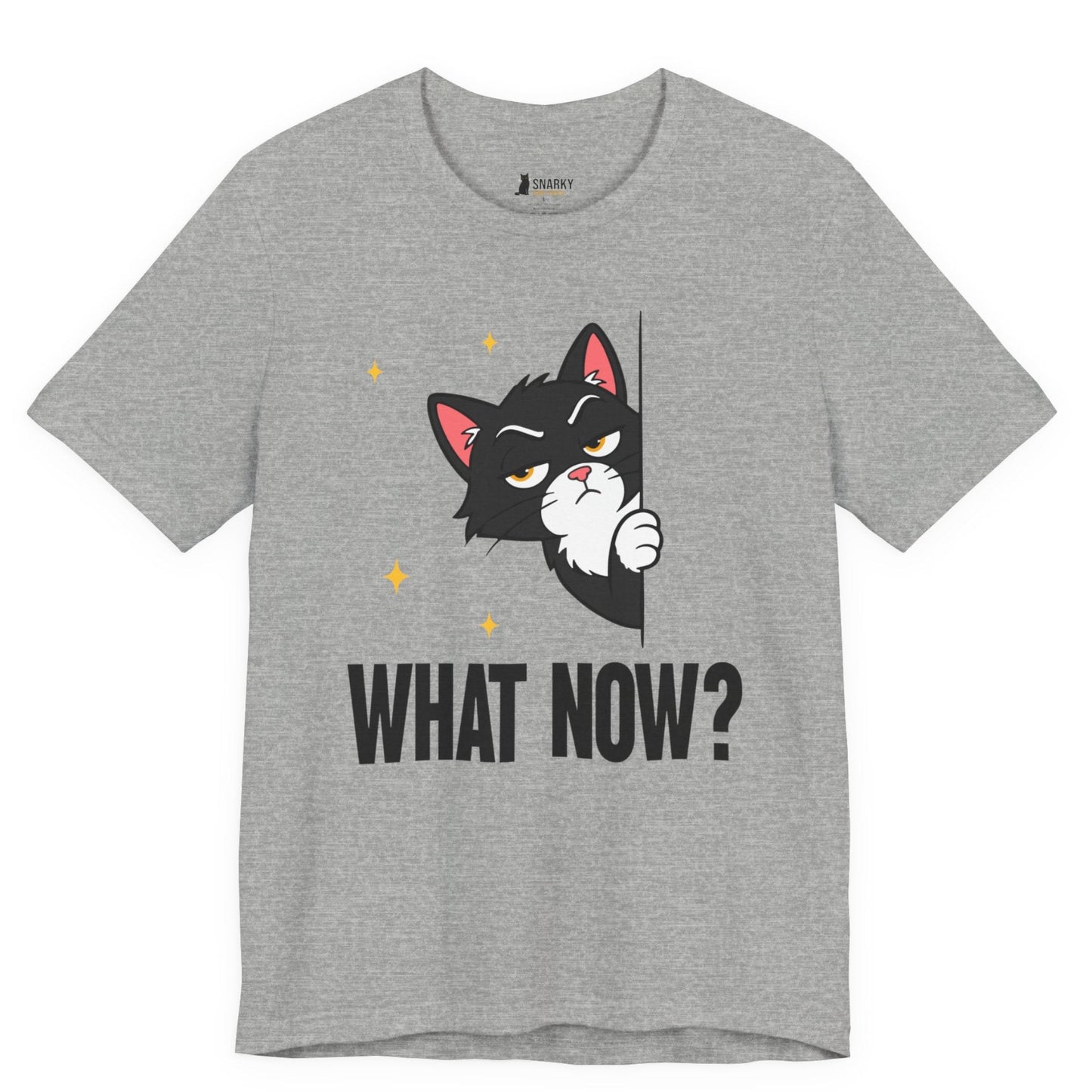What Now Peeking Cat T-Shirt