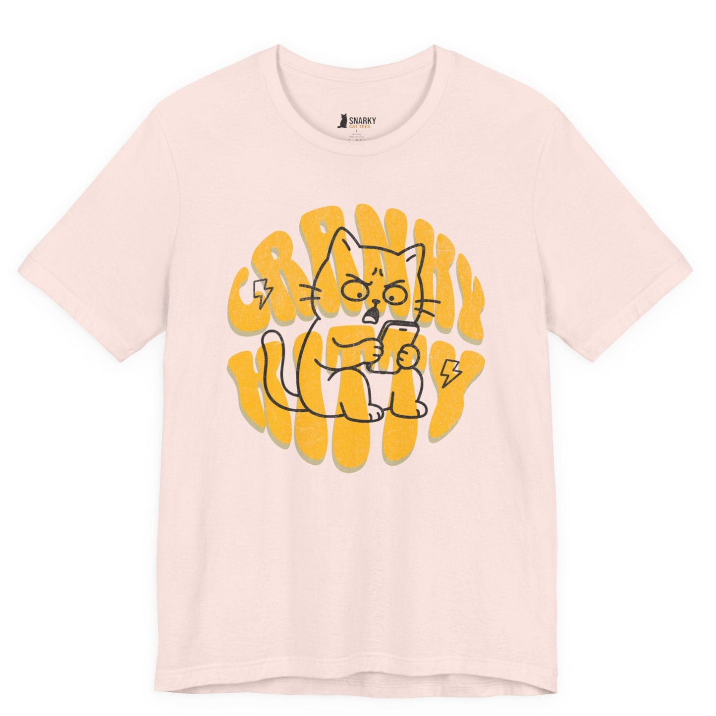 Cranky Kitty Texting Cat T-Shirt