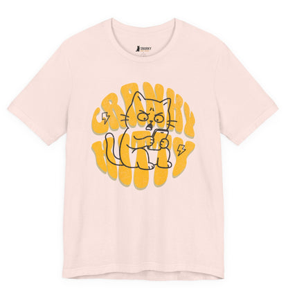 Cranky Kitty Texting Cat T-Shirt