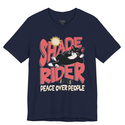 Peace Over People Shade Rider Cat T-Shirt