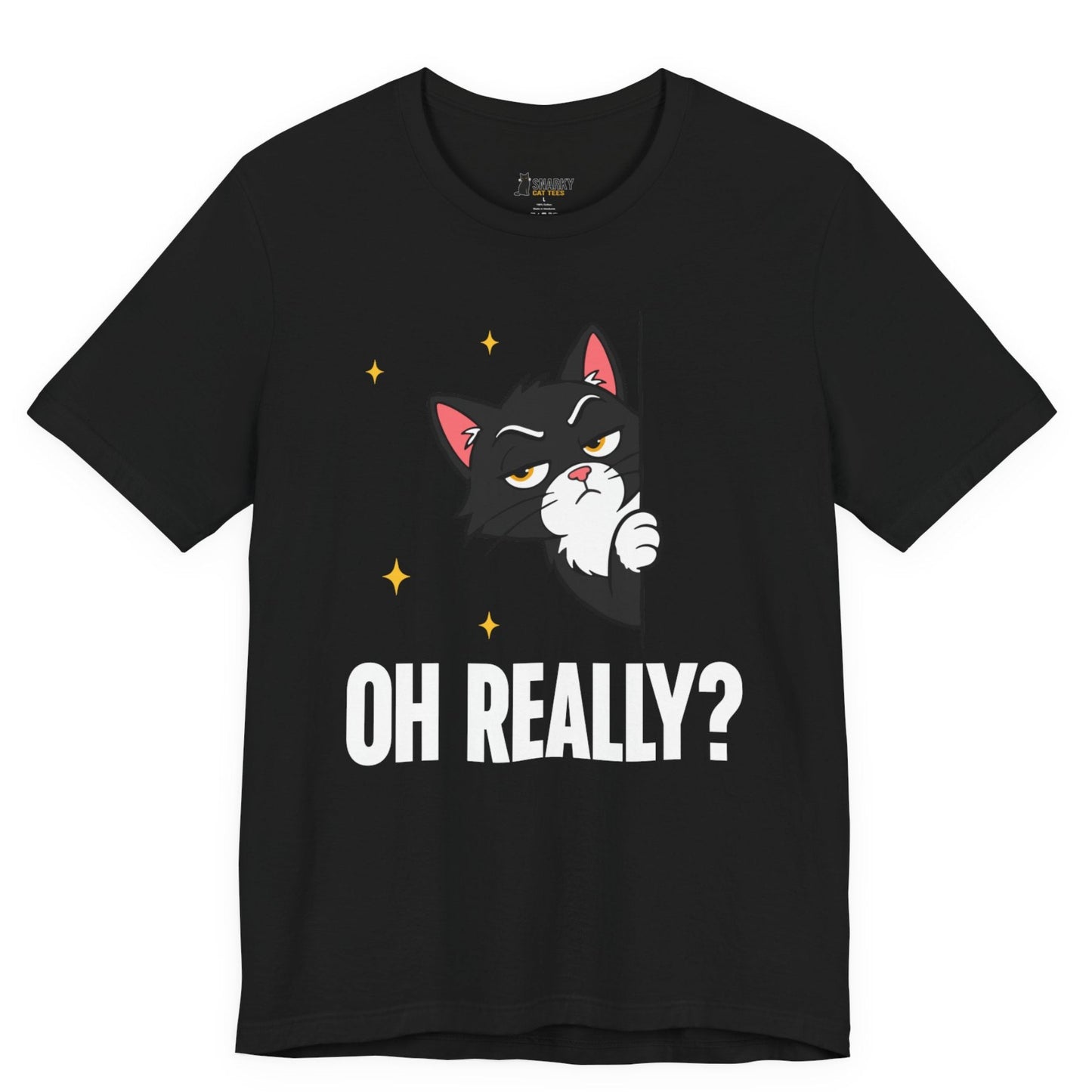 Oh Really Peeking Cat T-Shirt