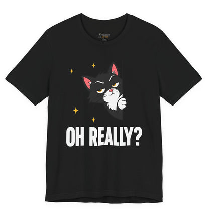 Oh Really Peeking Cat T-Shirt